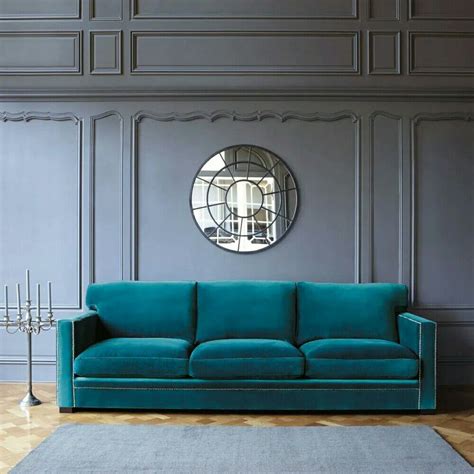 Living Room Interior Design Ideas Blue Sofa Velvet Sofa Blue Velvet