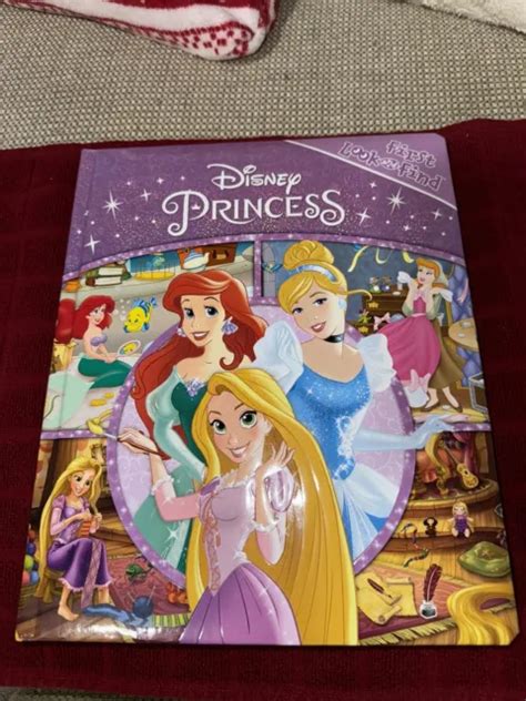 Disney Princess First Look And Find Activity Hard Cover Book For Little