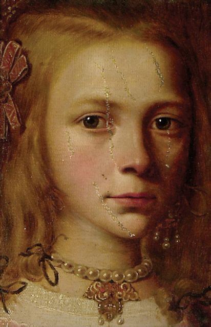 Dutch Artist 17th Century Head Of A Woman A1092 Oil On Canvas 245 X 16 Cm Ashmolean Museum
