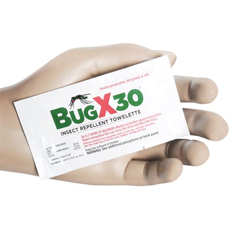 Bug X 30 Insect Repellent Wipes Each Mfasco Health And Safety
