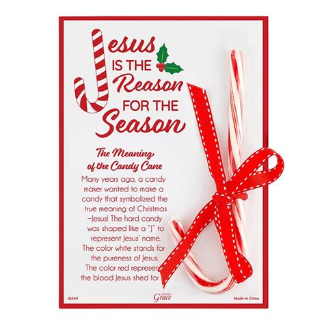 Jesus Is The Reason For The Season Candy Cane Holder 12pk Living Grace