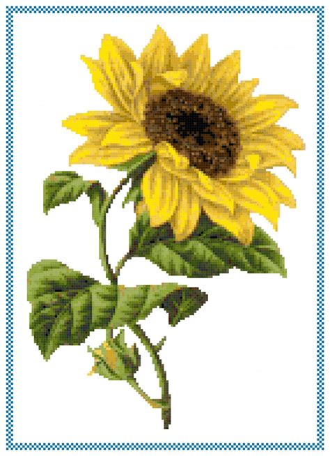Www thisisclassicalguitar com francisco tarrega free sheet m. Sunflower Cross Stitch Pattern Chart Graph