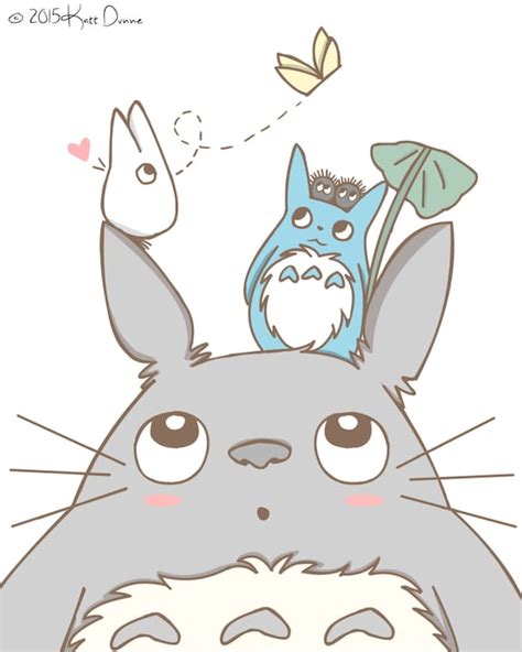 Totoro Art Anime Illustrations Kawaii By Pocketsizedobserver