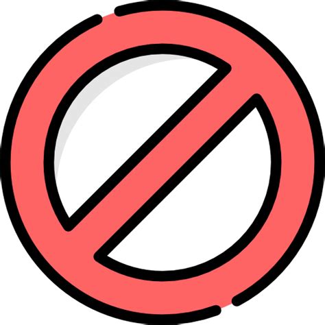 Prohibited Free Signs Icons