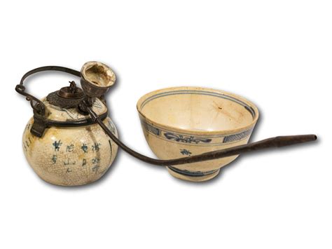 Lot A 19th Century Chinese Hookah Opium Pipe Plus A 19th Century