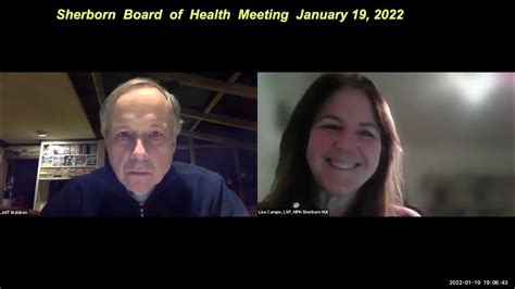 Sherborn Board Of Health Meeting January 19 2022 Youtube