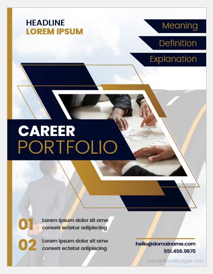 Career Portfolio Cover Page Templates Word Ms Word Cover Page Templates