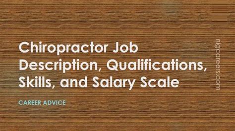 Chiropractor Job Description Skills And Salary