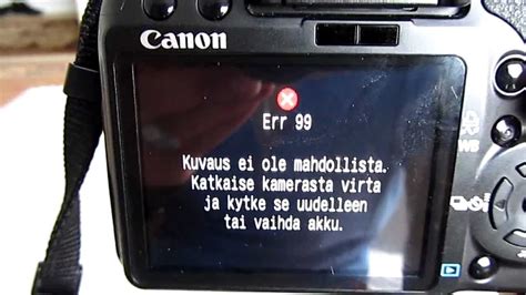 Learn how to fix it now so when it happens, you aren't stuck. canon EOS 450D error99 - YouTube
