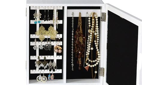 Use the tab key or shift plus tab keys to move between the menu items. 360º Rotating Jewelry Cabinet | Groupon Goods