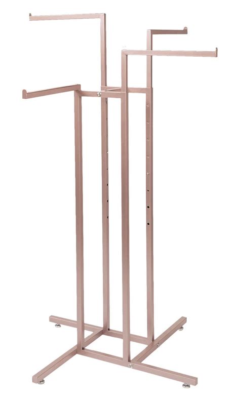 Rose Gold 2 Way Clothing Rack With Slanted Arms