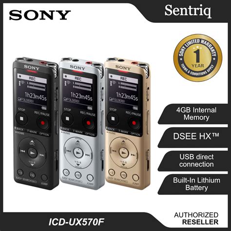 Sony Icd Ux570f Digital Voice Recorder Original 1 Year Warranty By