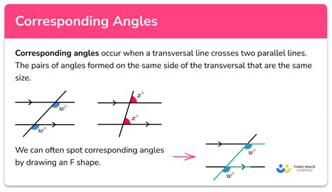Corresponding Angles Gcse Maths Steps Examples