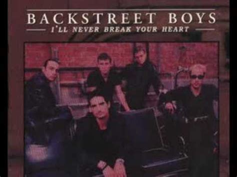 C am and i know you're afraid to. Backstreet Boys - I'll Never Break Your Heart ...