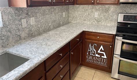 Cambria Berwyn Countertops With Full Height Back Splash Aands Granite And Marble