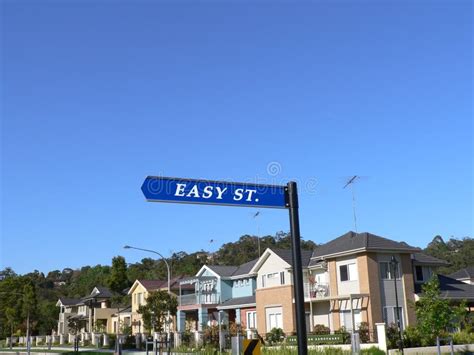 Easy Street Sign Stock Photo Image Of Business Suburbia 304952