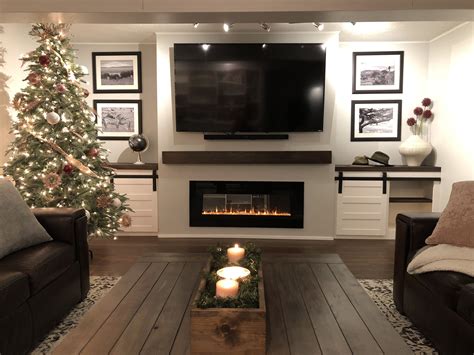 Diy Finished Basement Basement Living Rooms Living Room With Fireplace