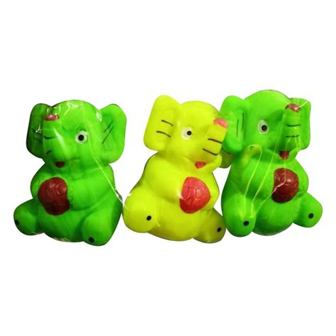 Green And Yellow Elephant Rubber Toy Set At Rs 30piece In New Delhi Id 25942847562