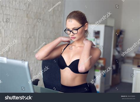 zdjęcie stockowe „sexy secretary strip office online chat” 394233805 shutterstock