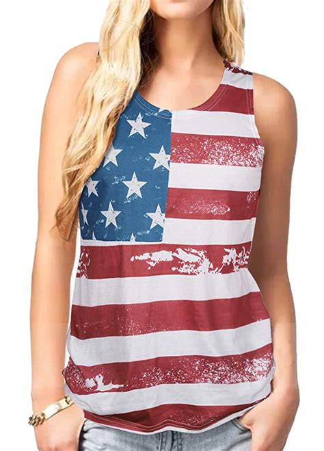 Buy Jinting American Flag Print Tank Tops For Women Patriotic Usa Flag Tank Top Sleeveless