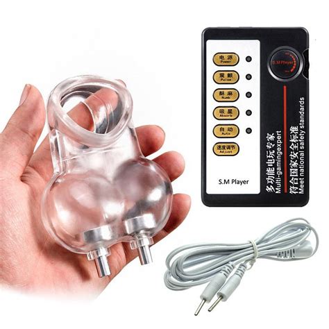 Awesome Themed Toys Electric Shock Silicone Scrotum Sex Toys For Men Testicles Cock Ring