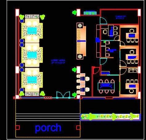 Hotel Guest Room Interior And Electrical Floor Plan Dwg Drawing File