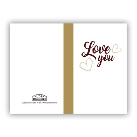 Learn about valentines day with free interactive flashcards. Love You Valentine's Day Card - Printable in LDS Holiday on LDSBookstore.com