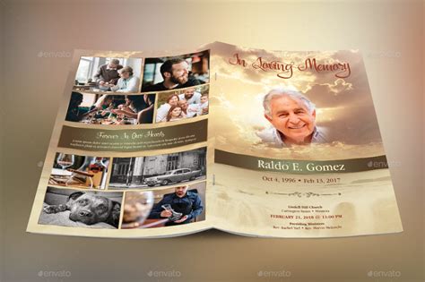 28 Modern And Professional Free Psd Funeral Program Templates