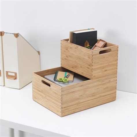 Skakare Storage Box Bamboo 17x26x15 Cm Ikea