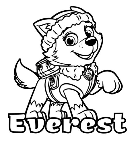 Everest Paw Patrol Coloring Pages Printable For Free Download