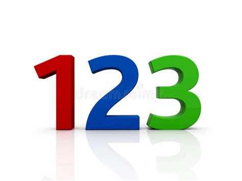 123 Numbers Stock Illustration Image Of Shinny Blue 11701347