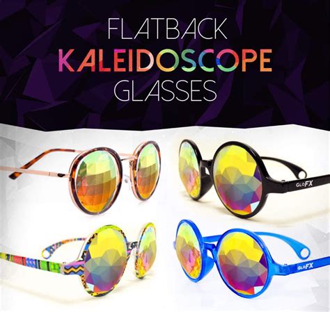 glofx kaleidoscope glasses white rainbow bug eye the rave cave