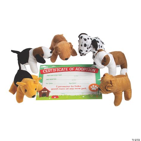 Stuffed Dog Party Adoption Kit 24 Pc Oriental Trading