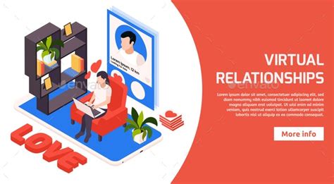 Virtual Relationship Isometric Web Banner By Macrovector Graphicriver