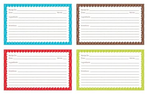 Get Free Printable Of Recipe Cards Here