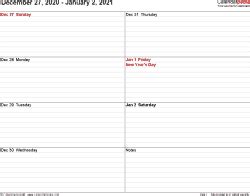 Each week of the year on a separate page with a room for daily notes. Free Editable Weekly 2021 Calendar - Free printable 2021 ...