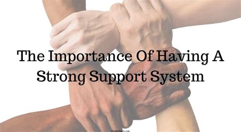 The Importance Of Having A Strong Support System Ellis Michaels