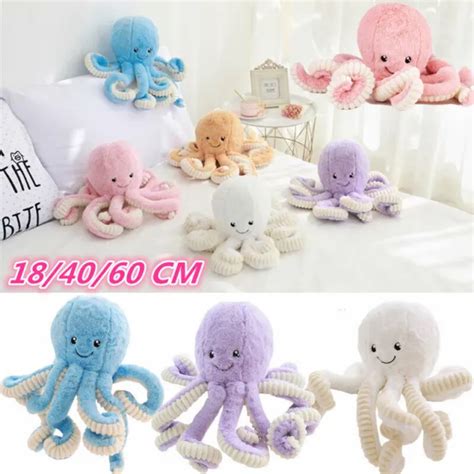 Soft Simulation Octopus Plush Toy Stuffed Marine Animal For Home Decor