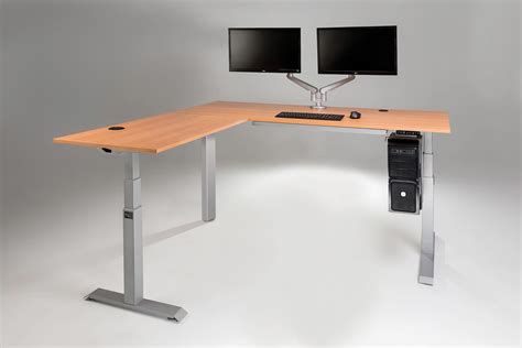 The Mod E Pro Electric L Shaped Standing Desk Multitable