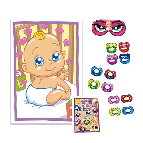 Pin The Dummy On The Baby Free Printable Printable Free Templates