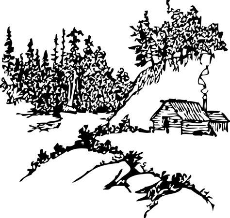 Rustic Winter Cliparts 23 Buy Clip Art Cabin In The Woods Vector