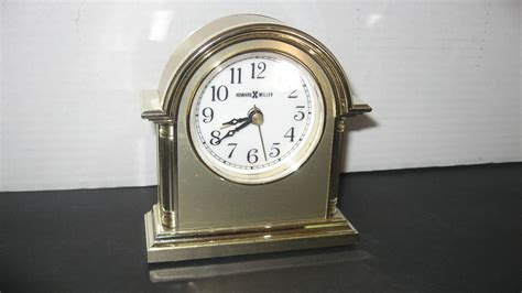 Howard Miller Alarm Clock Model 645 171 Touch To Glow Dial Gold Tone