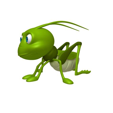3d Grasshopper Cartoon Cgtrader