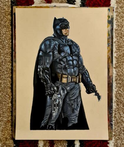 Batman A4 Original Art Ben Affleck Batman V Superman Ebay