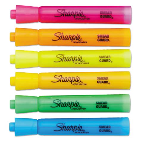 Tank Style Highlighters With Open Stock Box Assorted Ink Colors
