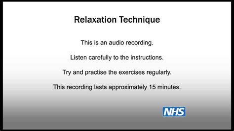 relaxation techniques youtube