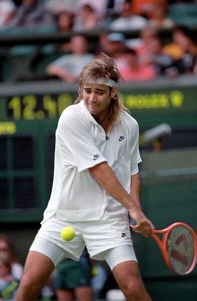 Wimbledon Tennis Championships Andre Agassi In Action