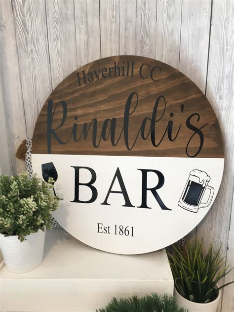 Home Bar Signs Personalised Hanging Bar Pub Sign Bar Plaque Etsy