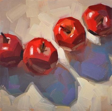 Daily Paintworks Afternoon Apples Original Fine Art For Sale