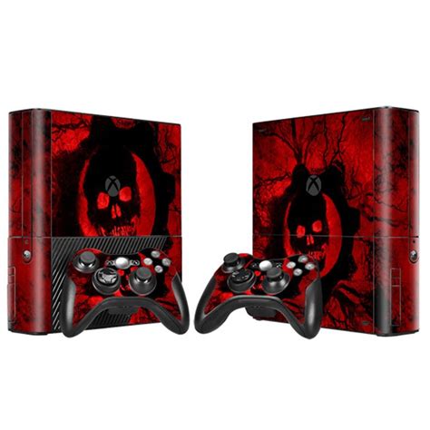 Red Skull Hot Protective Vinyl Skin Sticker Decal Cover For Xbox 360 E